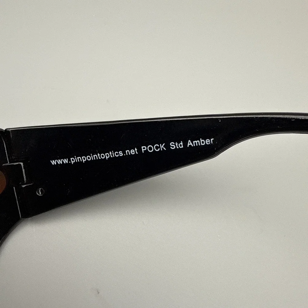 Pinpoint Optics POCK Authentic Black Fit Over Sunglasses Amber Lenses UV400
